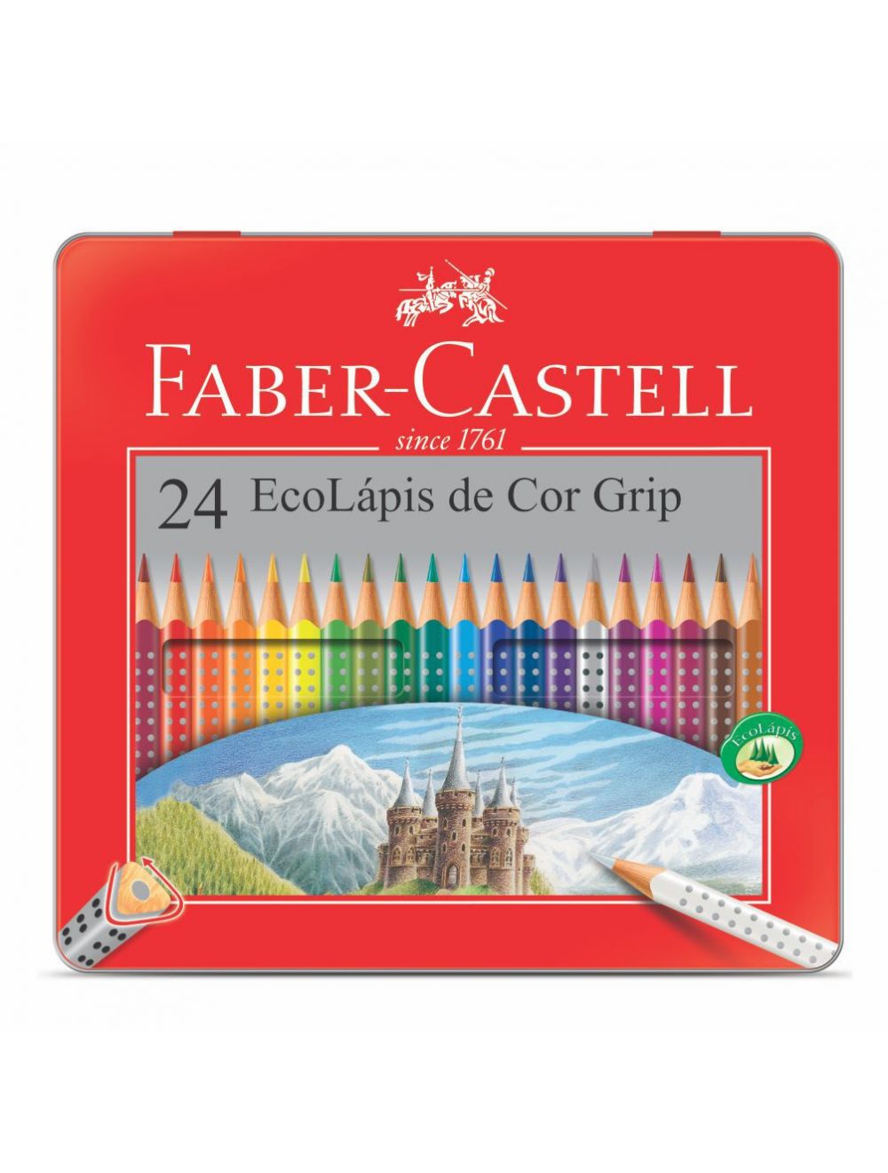 Lapis de Cor Faber Castell Lata 24 Cores - 121024LT
