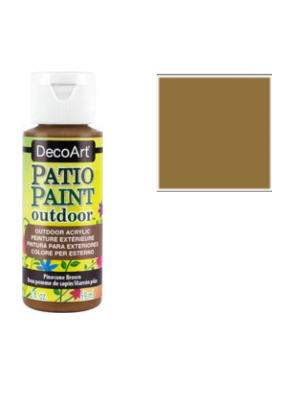 Tinta Decoart Patio Paint Outdoor Pinecone Brown DCP01