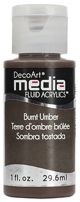 Tinta Decoart Media Fluid cor Burnt Umber  serie 1  - DMFA03