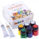 Kit de Tinta Para Vidro Decola Efeito Opaco 5 cores 20 ml + 2 Liners Metalicos