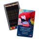 Kit Lapis de Cor Permanente Derwent Chromaflow Lata 12 Cores