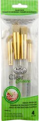 Kit Clear Choice Stêncil Gliter com 4 Pincéis Variados- CLSTEN-22