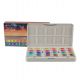 Kit 24 Tintas Aquarela White Nights em Pastilha Estojo Plastico Modern History - 2557