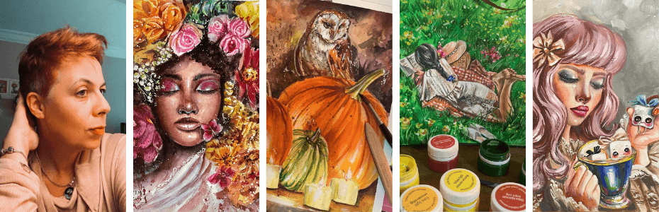 Eliane Federzoni - Aquarela, Guache e Tempera