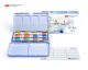 Kit 12 Tintas Aquarela White Nights em Pastilha Estojo Metal